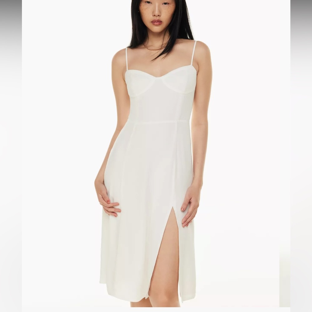 Aritzia Sunday Best Viola Midi Dress in Light Birch in Size M